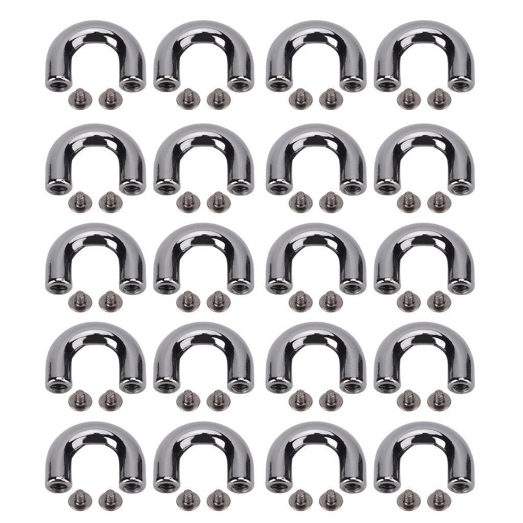 20 Ensembles Boucles de Connexion Pont Arqué Anneau en U Connecteurs de Sangle à Chaîne Alliage de Zinc Fer pour Sacs C