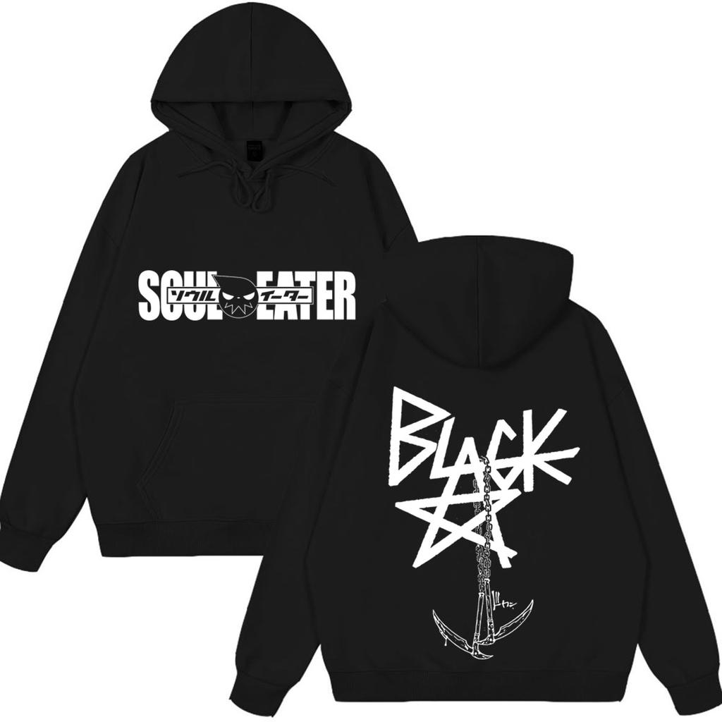 Japanese Anime Soul Eater Logo Funny Hoodie Unisex Clothing Fashion Harajuku Wear Oversized Casual Clothing Winter Streetwear