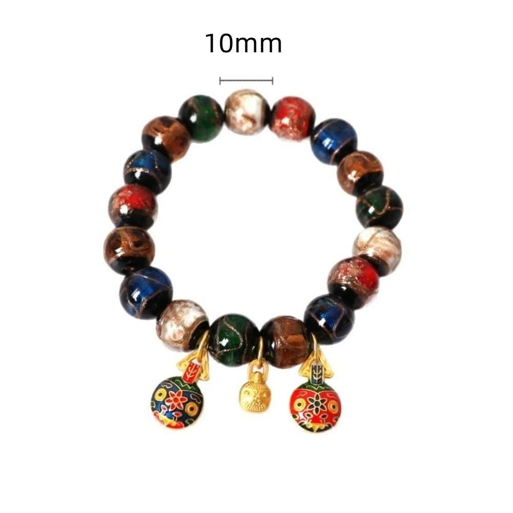 Family of Three Incense Gray Bracelet Glass Material Colored Glaze Bracelet  Wealth Attraction