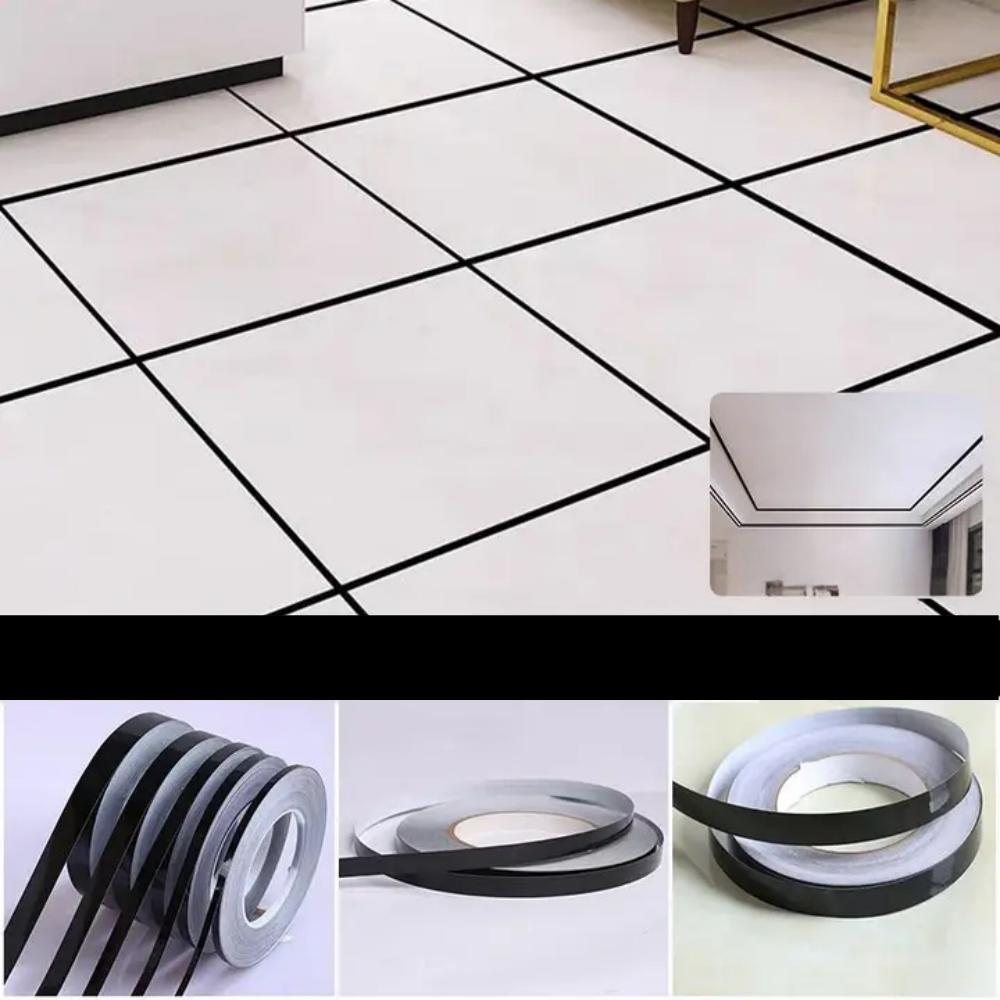 1roll 50mX0.5/1/2cm Home decoration self-adhesive ceramic tile gap tape floor wall joint sealing strip decorative wall sticker