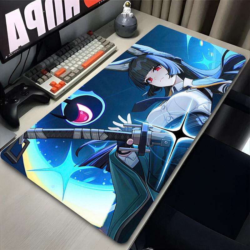 Large Mousepad x Hoshimi Miyabi Zenless Zone Zero Mouse Pad Keyboard Extended Carpet Gaming Accessories Anime Desk Mat Rug