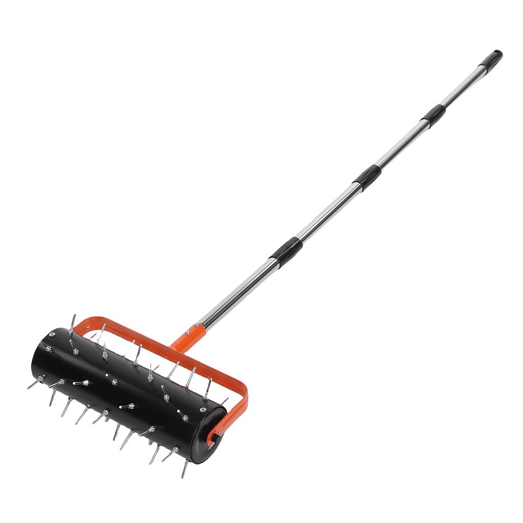 Rolling Lawn Aerator 42 Spikes   Handle Length Push Spike Aerator for Garden Yard Patio