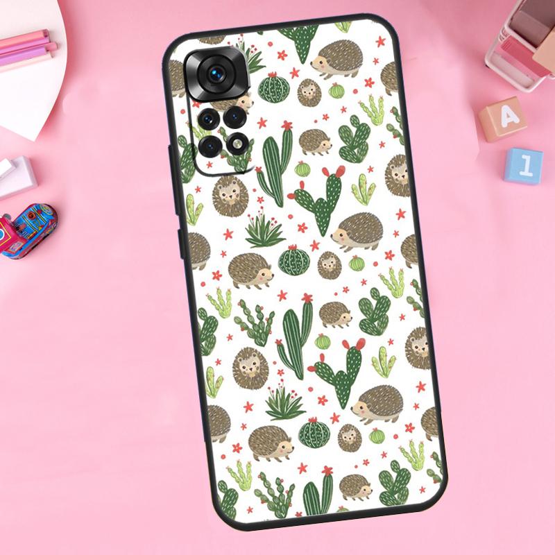 Cute Hedgehog For Xiaomi Redmi Note 14 10 11 12 13 15 Pro Plus Phone Case For Redmi 15 15C 14C 12C 10C 13C