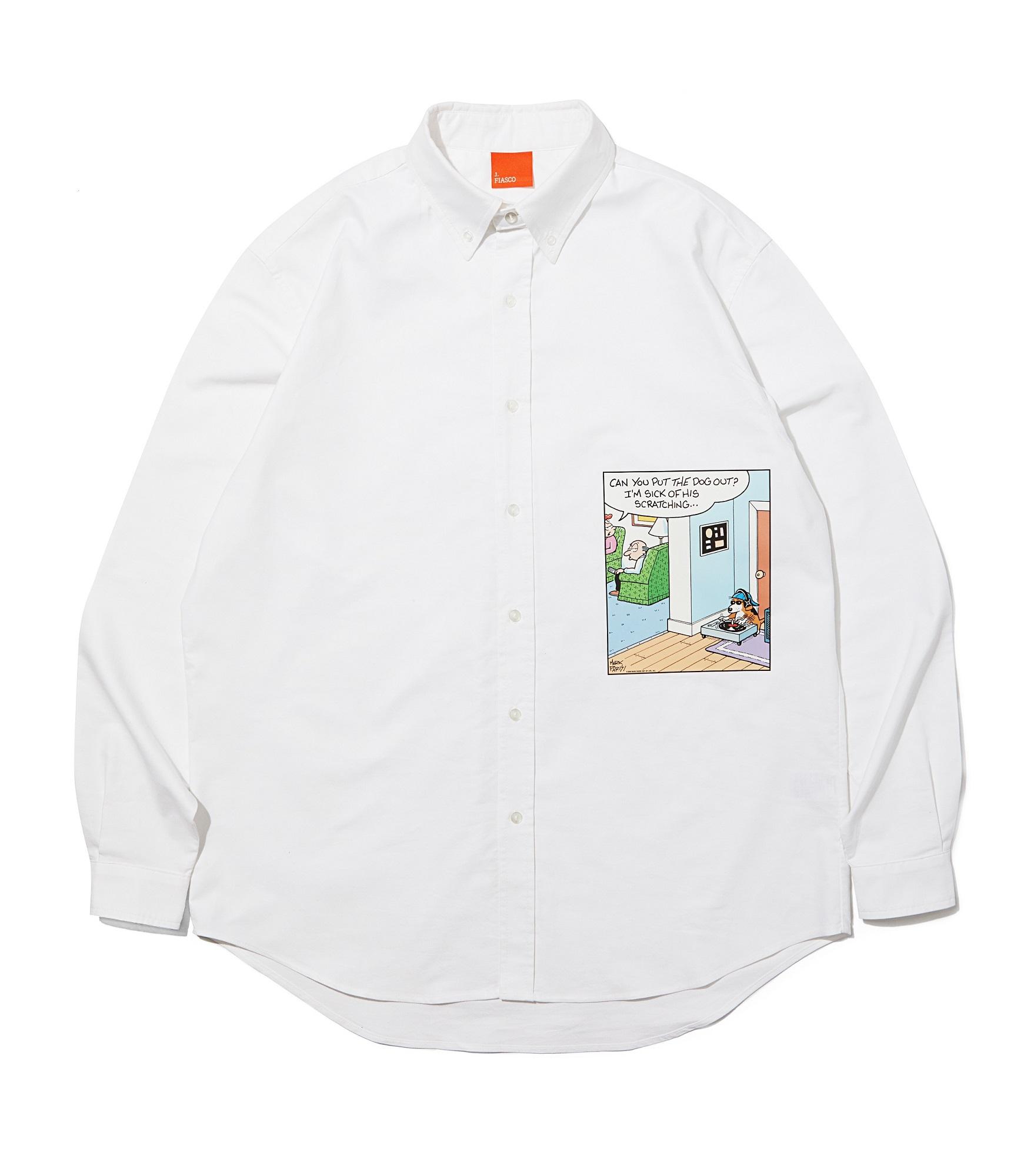 J Piasco Djing Dog Oxford Shirt [White] White/L
