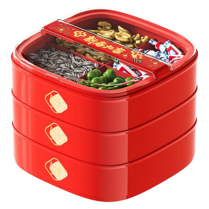Трехслойный органайзер для новогодних закусок Changbaosen