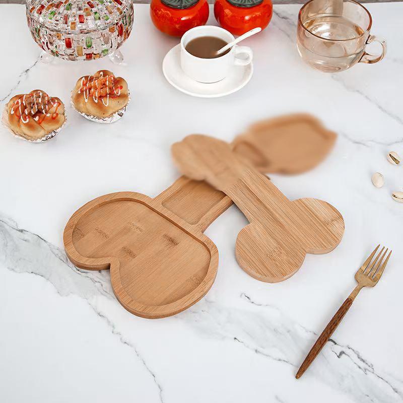 Wooden Funny Plate Creativity Dinner Party Barbecue Tableware Bbq Snack Candy Dish Dining Table Atmosphere Props Shelf
