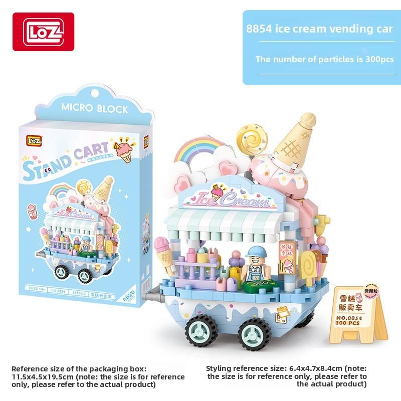 Coffee And Snack Shop Vending Car Assembled Model Ornament For Creative Kids And Diy Enthusiasts