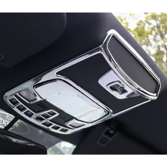 For Ford F150 2015-20 Interior Front Reading Light Lamp Cover Trim Frame Chrome