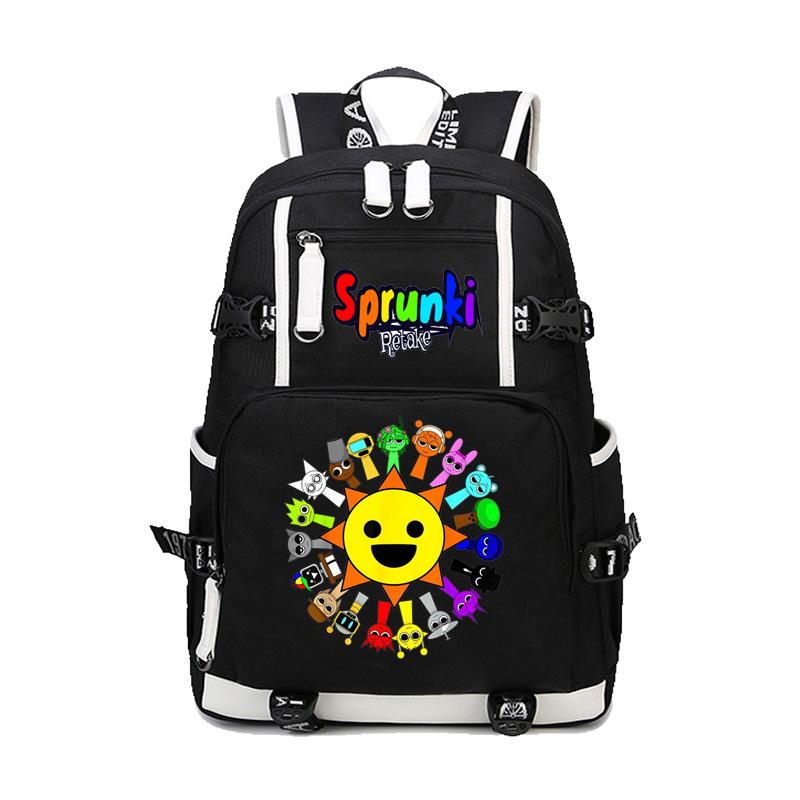 Sprunki Rhythmusbox Spiel Thema Schulrucksack Teenager Schüler Tasche Große Kapazität