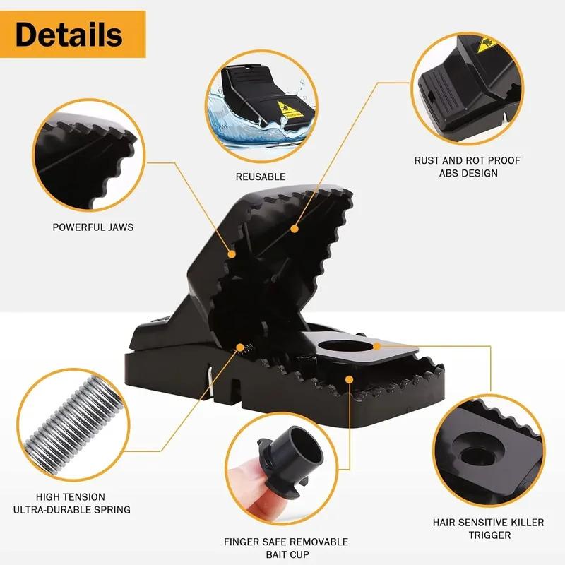 Automatic Flip Lid Slide Bucket Mouse Trap Smart Reset Reusable Rodent Catcher For Kitchen And Garden