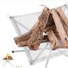 Outdoor Campfire Stainless Steel Burning Frame Portable Folding Firewood Bracket Camping Barbecue Grid Frame Raw Carbon Heating Stove