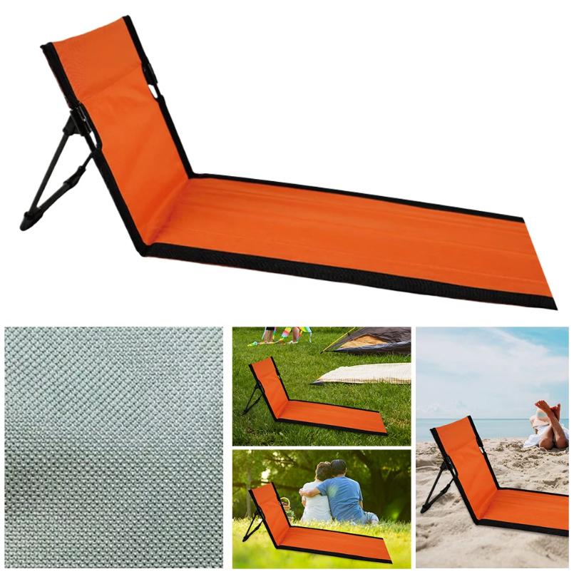 Strandstuhl für den Außenbereich, tragbarer, klappbarer Bodensitz mit Rückenlehne, leichter Campingstuhl, Lazy Lounger für Garten, Park, Rasen, Picknick