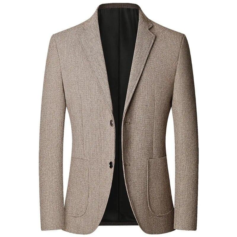 Mens Elegant Leisure Casual Blazers Autumn Fashion Jackets Business Man Blazers Plus Size