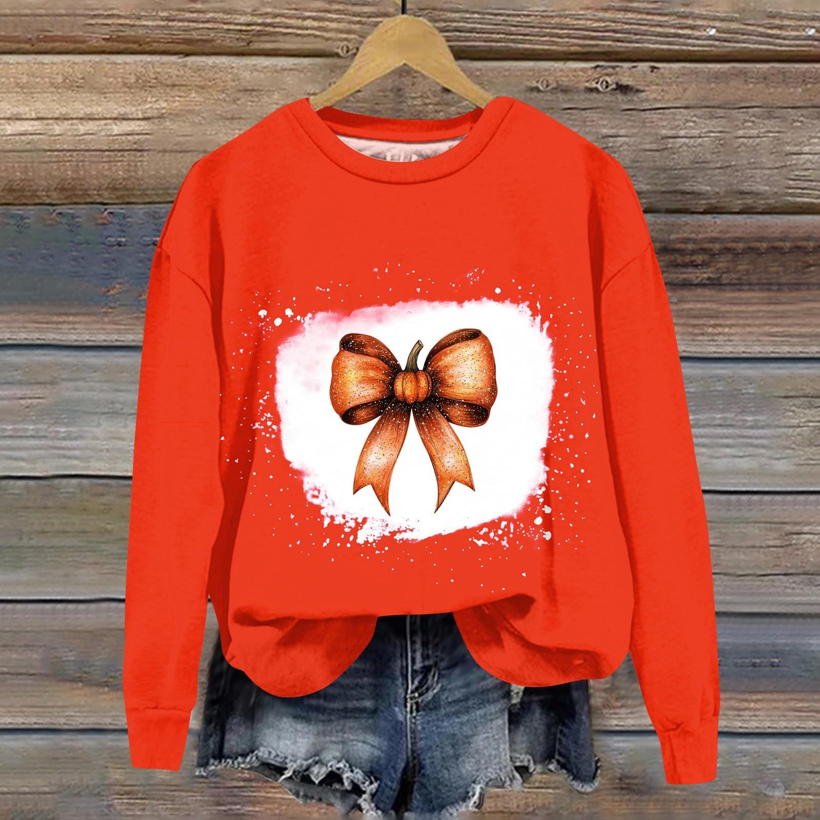 

Женская мода с принтом, длинный рукав, свободный круглый вырез, свитшот, осень S