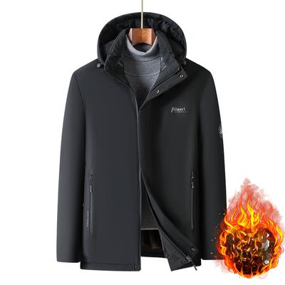 Men's Winter Warm Cotton Clothing, Winter Middle-aged and Elderly Dad's Clothing, Cotton-padded Jacket, Hooded