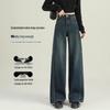 2025 Women's Extra Long High-Waist Straight-Leg Jeans for Spring & Autumn