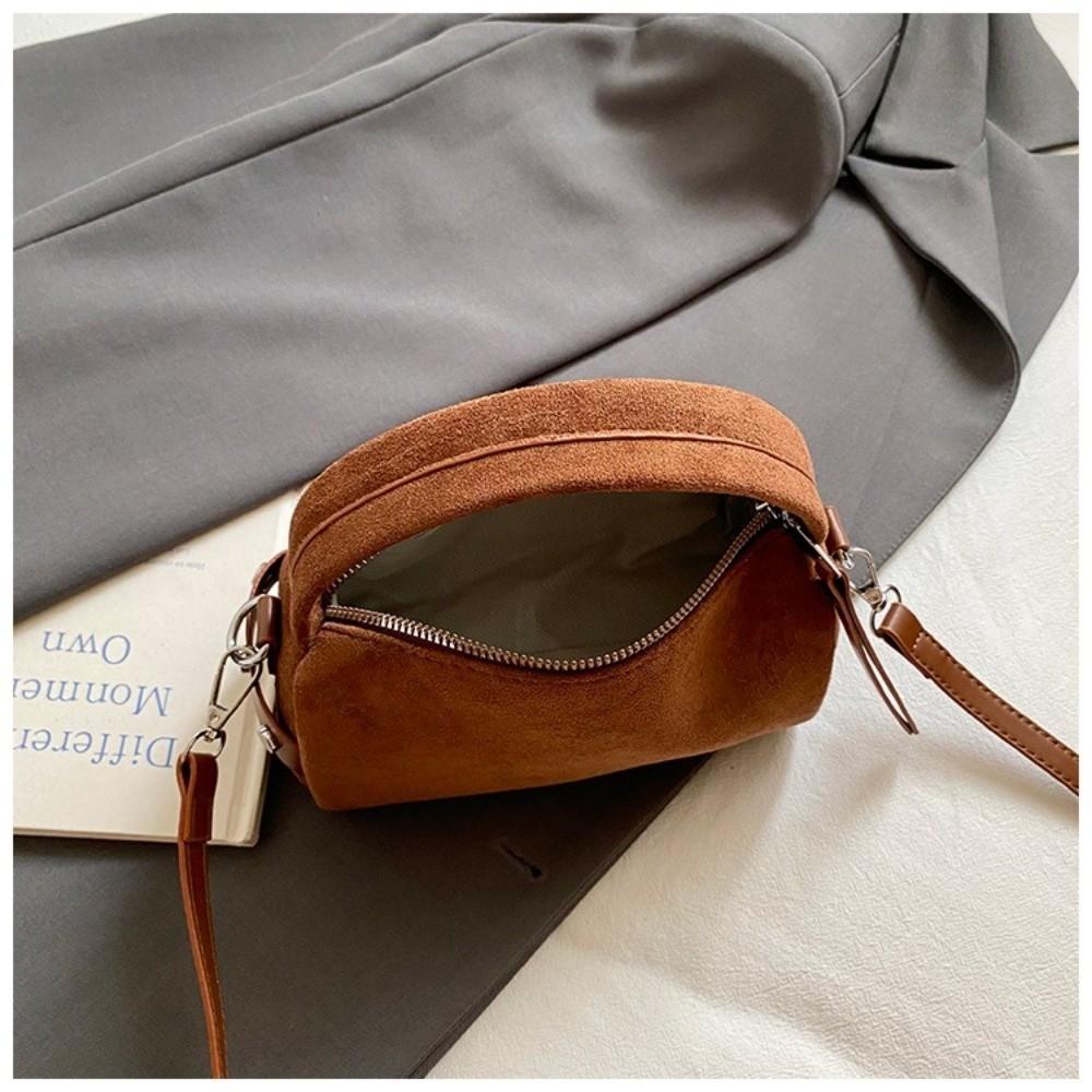 Luxury Mini Size Shoulder Bag PU Leather Matte Suede Pillow Bag Frosted Surface Women's Handbag Daily Use