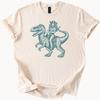 Cowgirl Riding Raptor Dinosaur TShirt Western Dino Tee