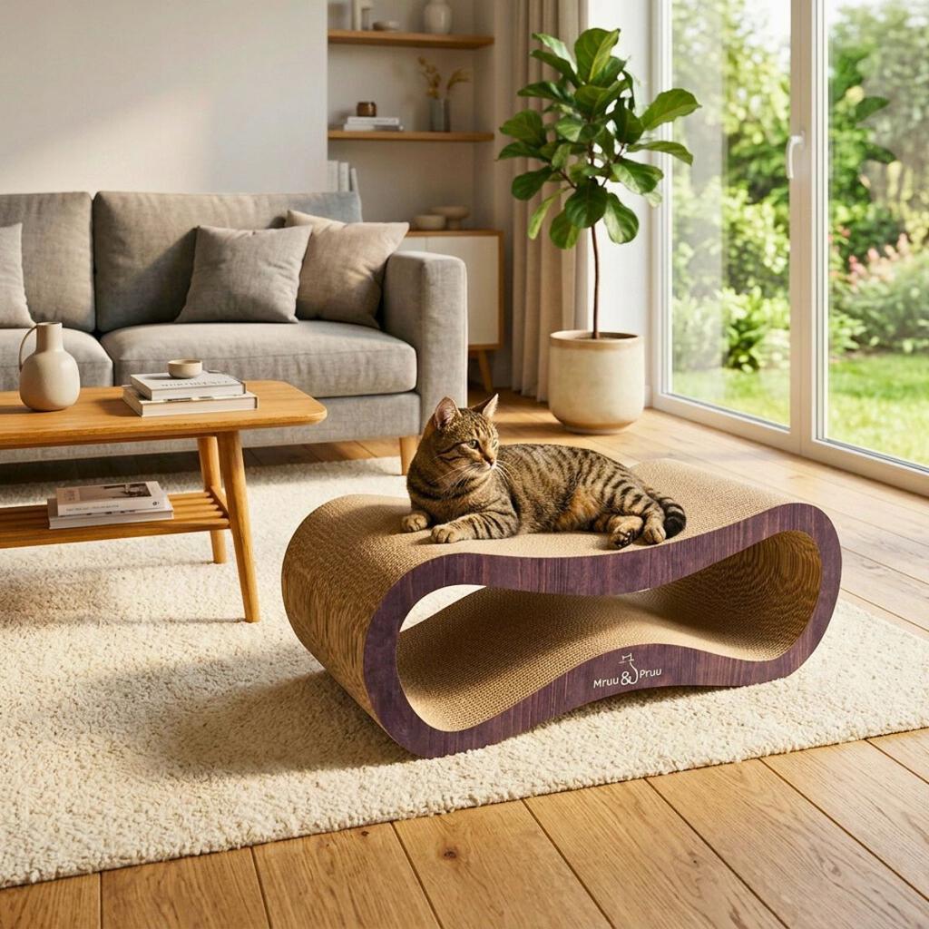 Leon cat scratching post | brown 40 cm | 78x28x40 cm | MruuPruu