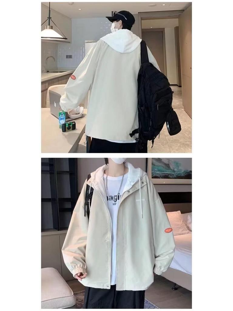 Retro Men's 2025 Solid Color Two-Piece Jacket: Casual, Versatile, Comfortable Design