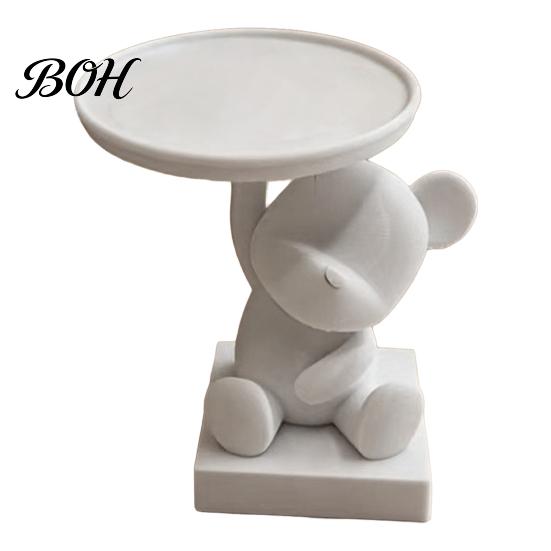 Small Item Storage Tray 3D Printed Polar Bear Tray, Cute Animal Ring Holder & Jewelry Dish, Ornaments Minimalist Desk Organizer for Keys Coins