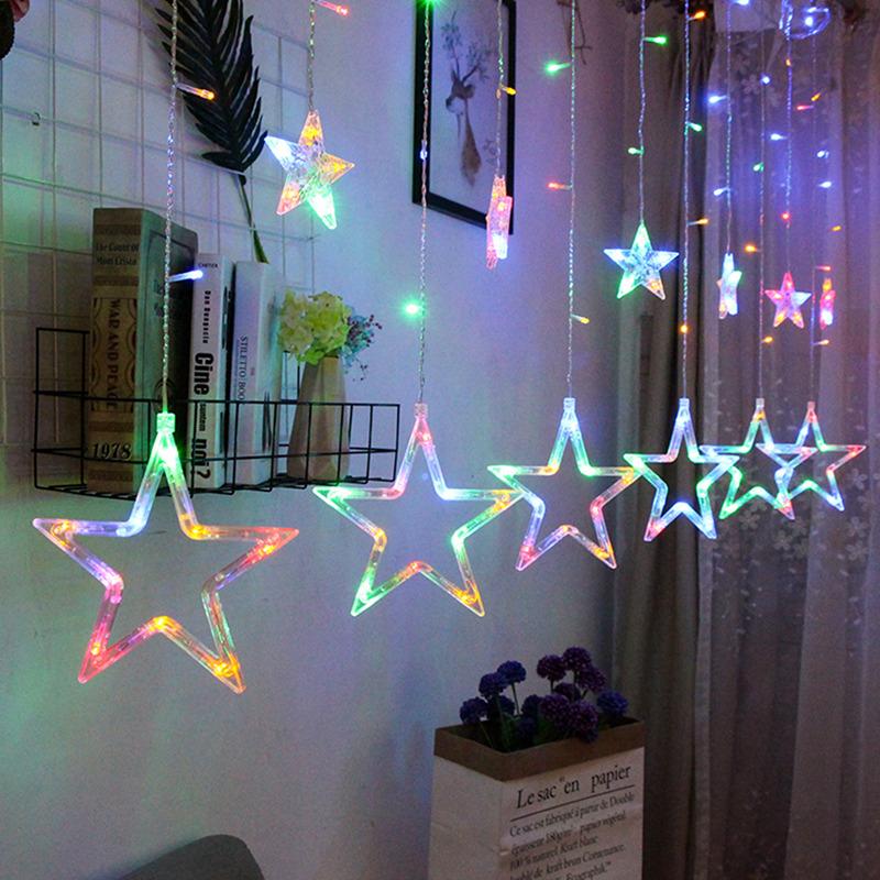 Elk Bell String Light LED Christmas Decor For Home Hanging Garland Christmas Tree Decor Ornament Navidad 2020 Xmas Gift New Year