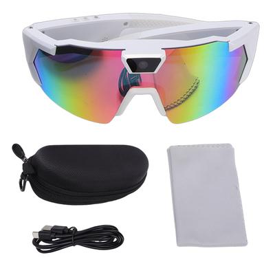 Gafas Inteligentes para Ciclismo WIFI Lentes de Colores Polarizadas Deportivas Gafas de Sol Inteligentes con Cámara 1080P 12MP APP para Exteriores