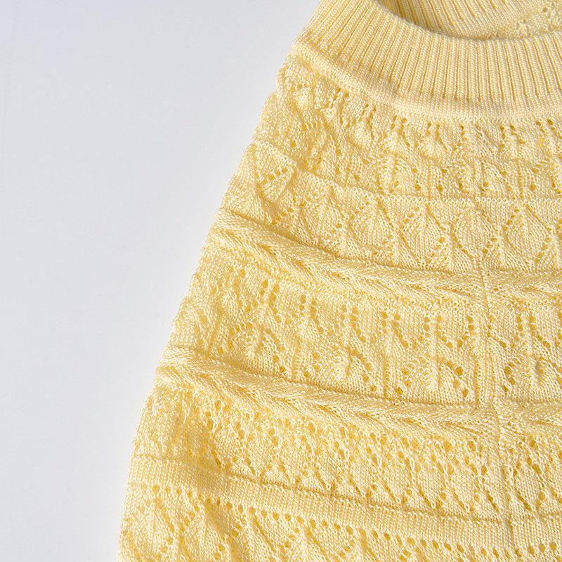 Northern Deer Lyocell Triacetate Round Neck Short Sleeve Knit Top