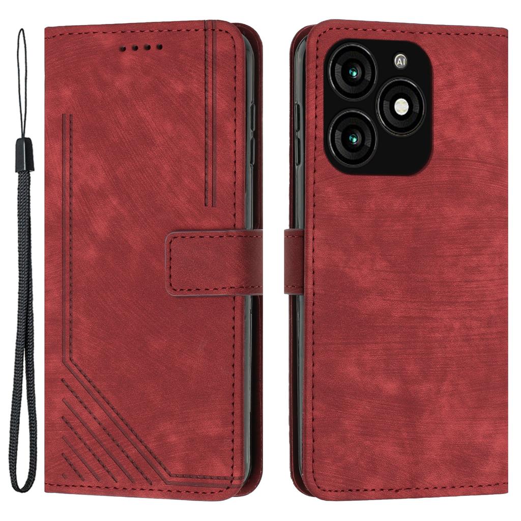 For TECNO Spark 20 Skin Touch Wallet Case PU Leather Stand Flip Phone Cover