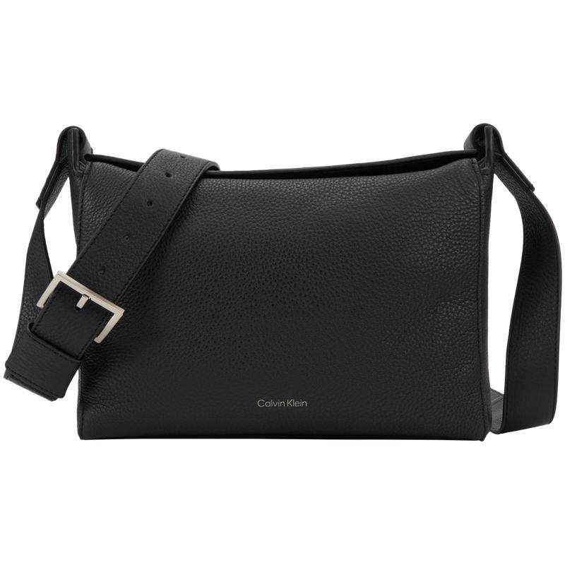 New CALVIN KLEIN SS25 Cow Leather Crossbody Bags Men's Space Black 4D3029G-UB1