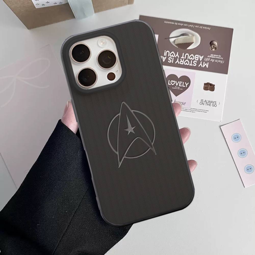 S-Star T-Trek Soft Corrugated Phone Case For iPhone 11 12 13 14 15 16 17 Pro Max Plus Pro Shockproof Cover