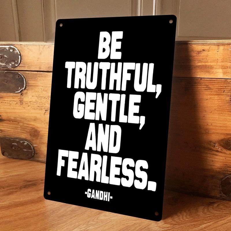 1 piece of Gandhi Quote tinplate wall hanging, inspirational quote, home decoration, living room, study, office wall hanging, vi (as the picture,20x30cm)