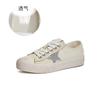Leather star women's shoes 2025 spring and summer new flat-bottomed dirty shoes casual fashion little white shoes women's versatile board shoes women