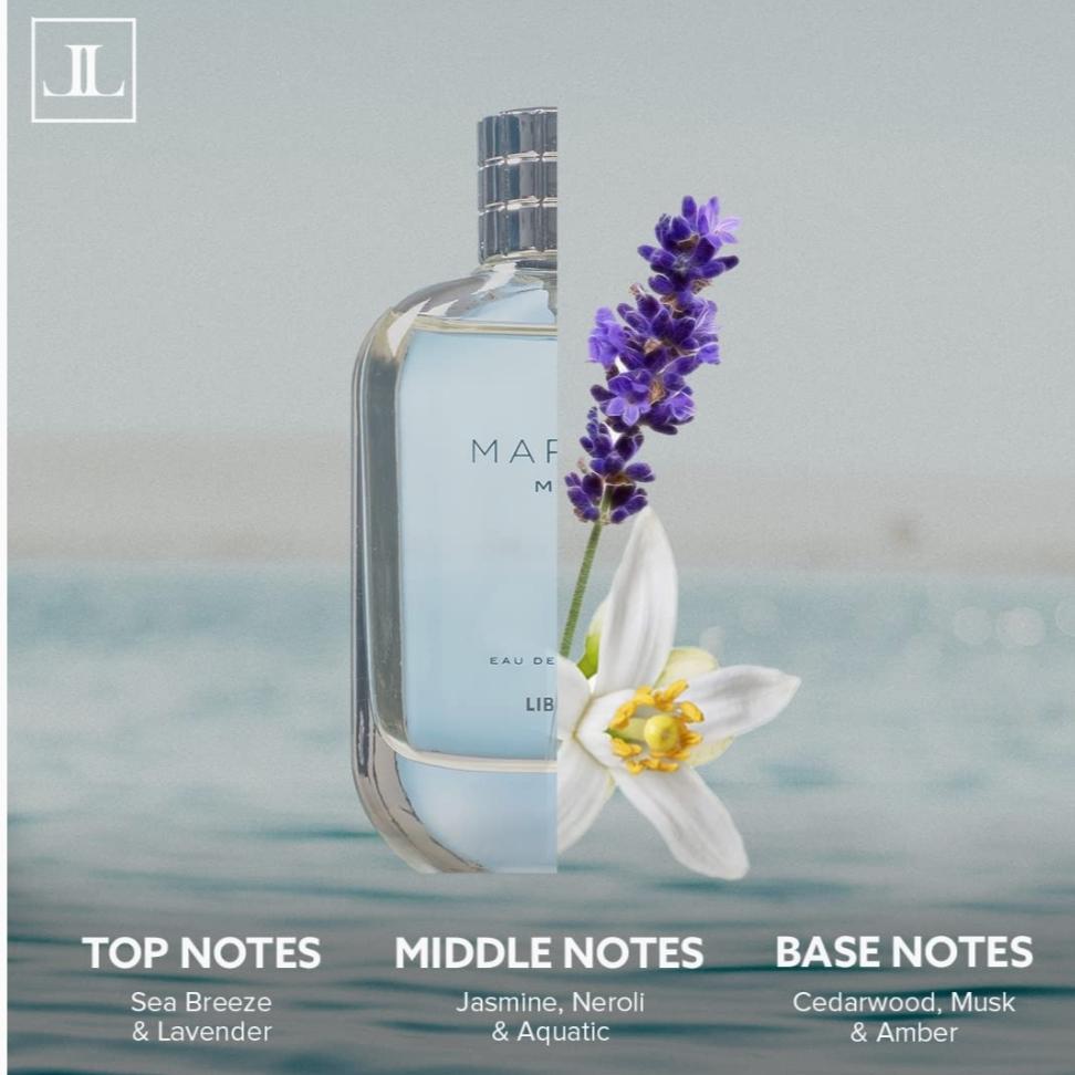 Luxusní parfémový sprej Liberty Marine pro muže, dlouhotrvající vůně, vyrobený ve Francii, parfémovaná voda(EDP) - (Marine, 100 ml)