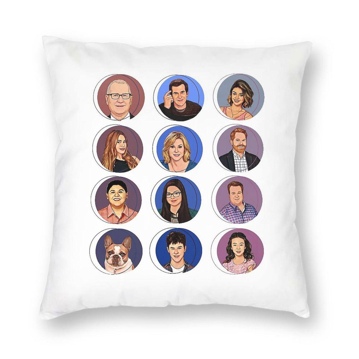 Modern Family Phil Dunphy Square Pillowcase Polyester Linen Velvet Creative Zip Decor Throw Pillow Case Room Cushion Cover x 30x30cm
