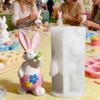 Easter Bunny Mold 3D Plaster Ornaments Craft Making Mold For Holiday Wedding Party Table Room Home Dinner