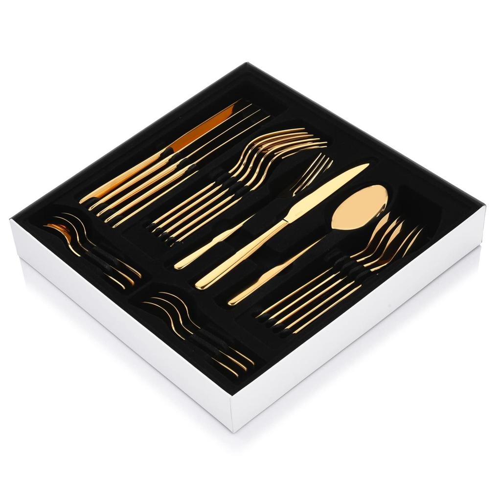 24-Piece Cutlery Set for 6 People, 18/10 Stainless Steel, TROPEA DUKA