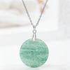 Round Slice Stone Pendent Necklace Natural Tiger Eye Lapis Lazuli Stone Chain Necklace Exquisite Jewelry Gift For Women
