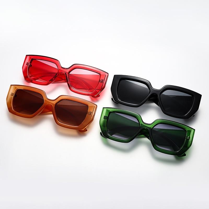 Sunglasses Tail Single Glasses Women'S Fruit-Colored Sunglasses Men'S Uv400 Anti-Ultraviolet Treatment