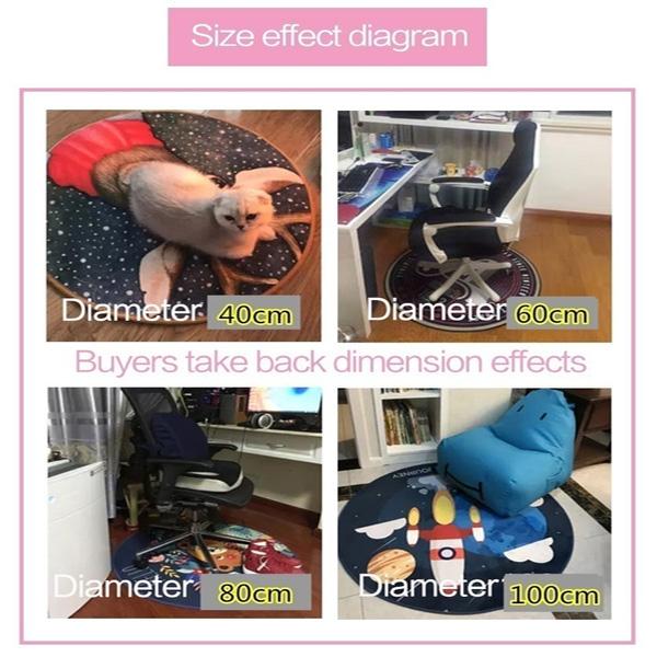 Kitchen Crystal Witch Round Area Rugs Indoor Circle Rug Halloween Entryway Doormat Floor Carpet for Bedroom Living Room Mat