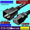 C13 To C20 Power Cord 10A-16A Server IEC320 Extension Cable 1.5 Sq