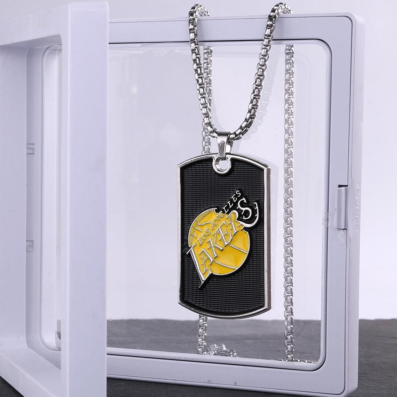 NBA Lakers Titanium Steel Hip-Hop Necklace & Dog Tag Sweater Chain