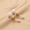 Luxury Elegant Geometric Imitation Pearl Water Drop Pendant Long Female Mosquito Coil Without Ear Piercing Ear Clip