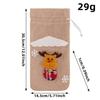 Drawstring Closure Christmas Wine Bags Festive Bottle Bags Reindeer Design