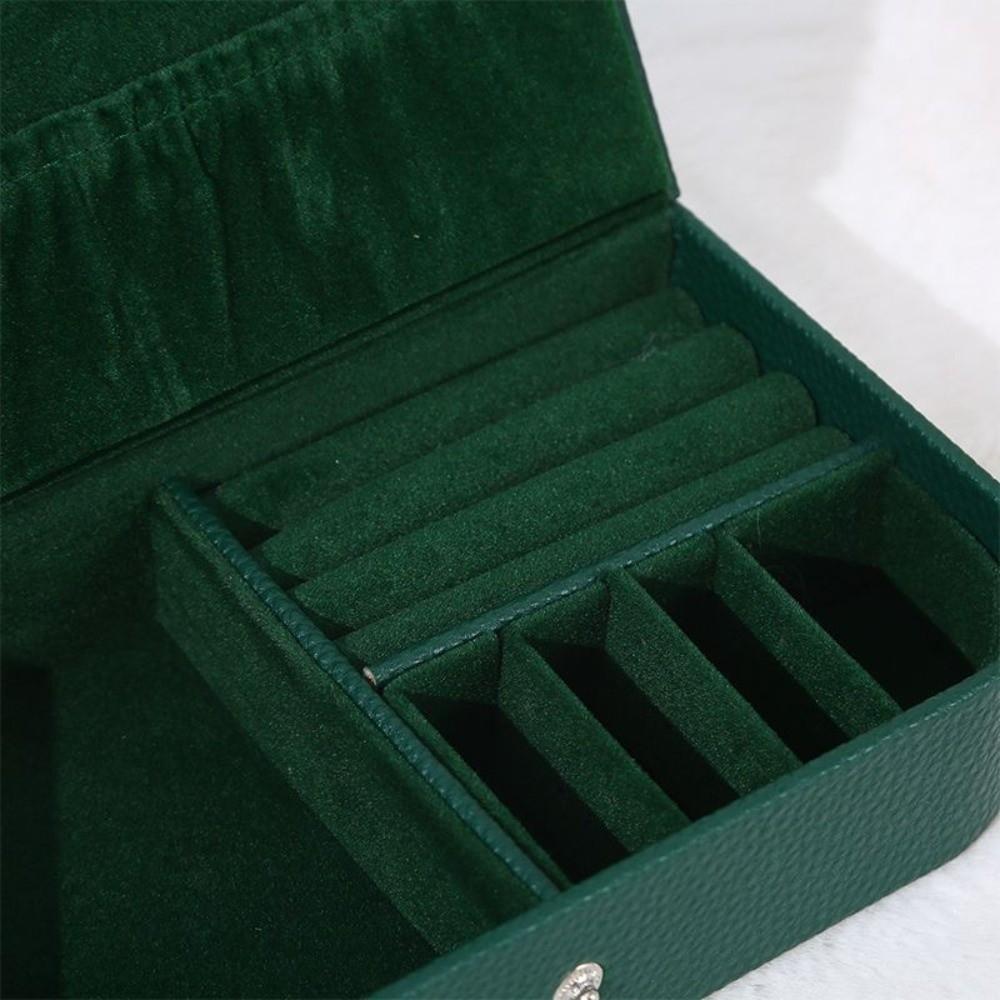 PU Leather Travel Jewelry Organizer Box Portable Ring Necklace Display Holder  Jewelry Packing