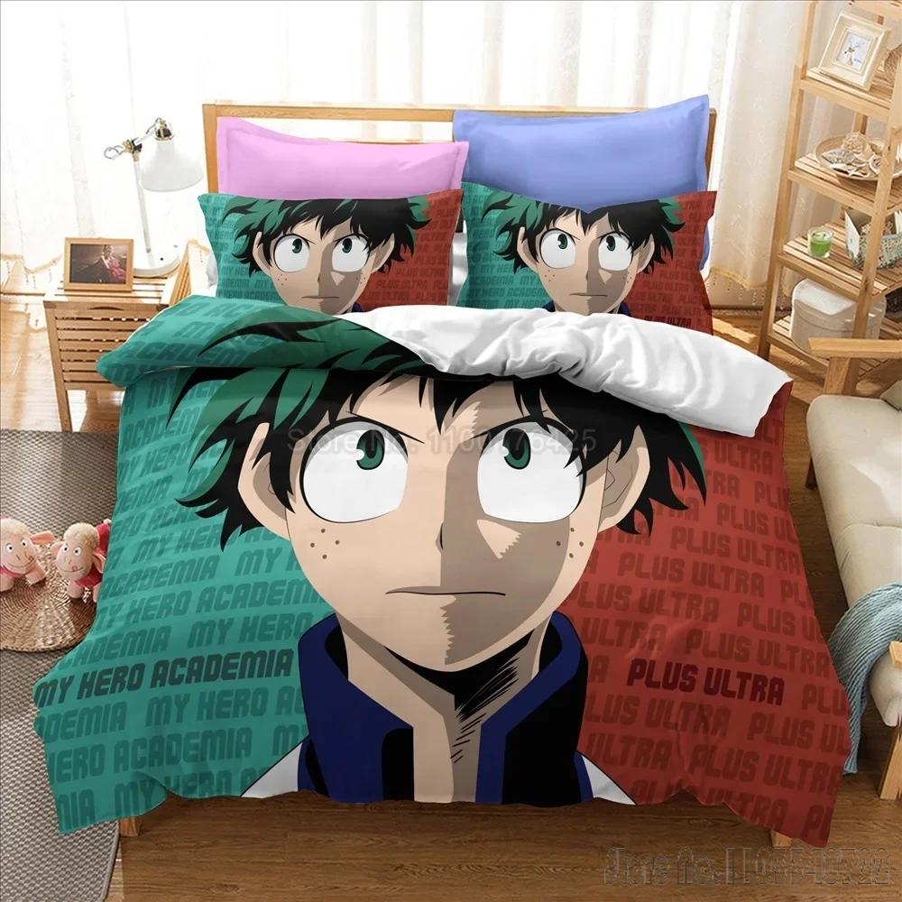 

Japan Anime My Hero Academia Printed Duvet Cover Set HD Comforter Cover for Kids Bedding Sets Bedclothes Bedroom Decor Baby 120x150cm