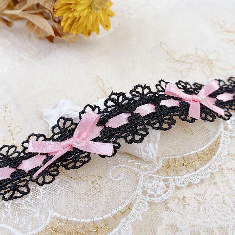 

1 ярд Кружевная тесьма с бантом Вышивка Декоративное кружево Тканая лента DIY Поделки Кружево для юбки Аксессуары Отделка Аксессуары 2,8 см шириной