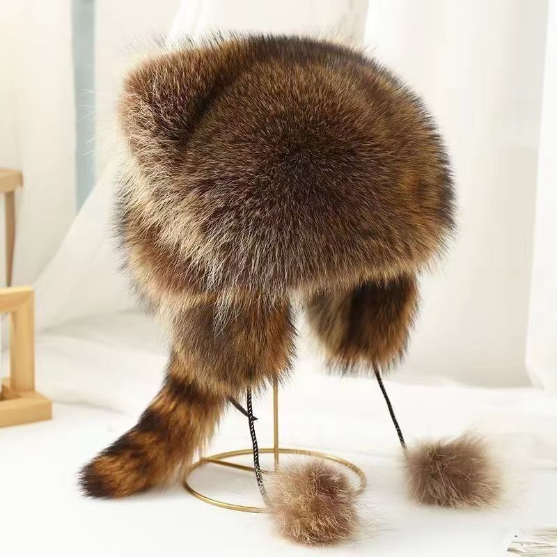 

Cute Kids Plush Raccoon Hat With Faux Fur For Winter Warmth And Family Outdoor Wear Classic