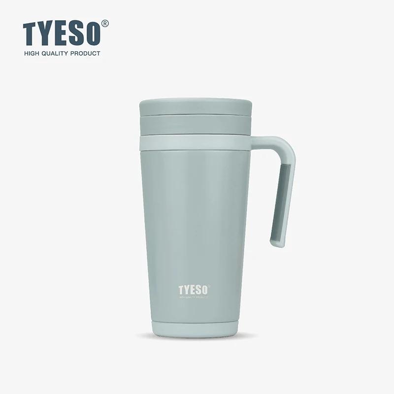 TYESO Stainless Steel Insulation Cup Vacuum Insulation and Cold Insulation Conical Office Cup Handle High Appearance Cup Perfect