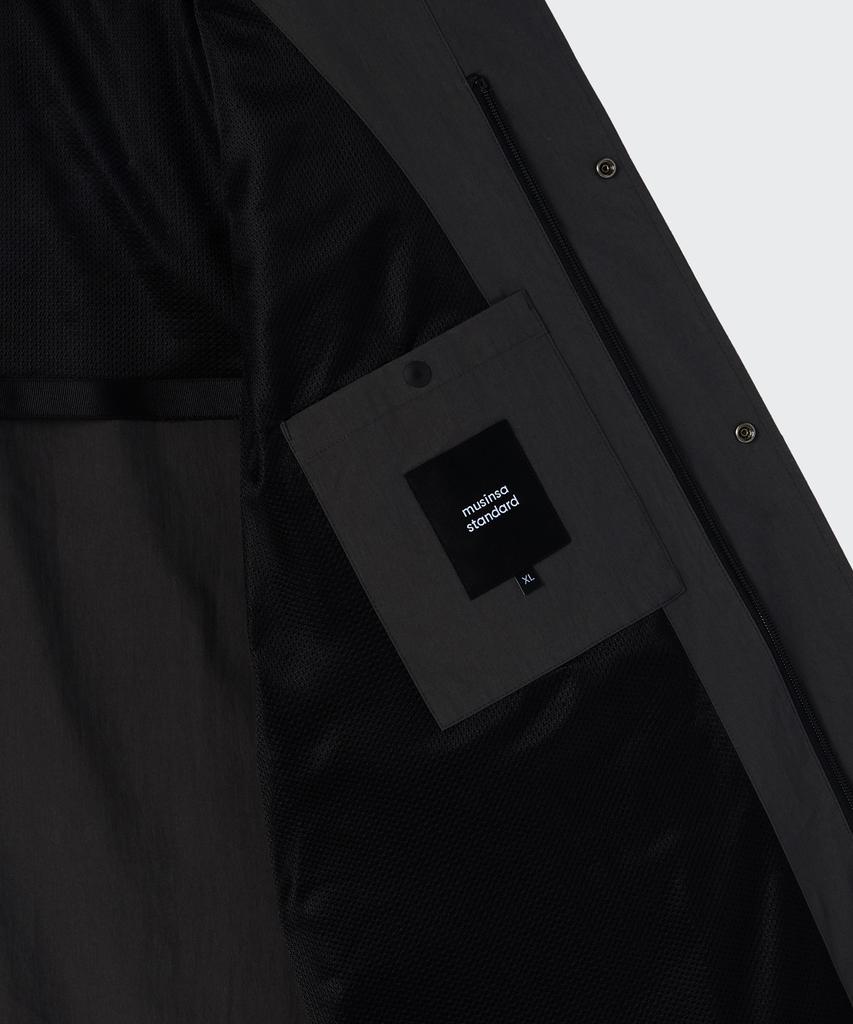 Musinsa Standard [City Leisure] Cn Oversized Balmacaan Trench Coat [Black]